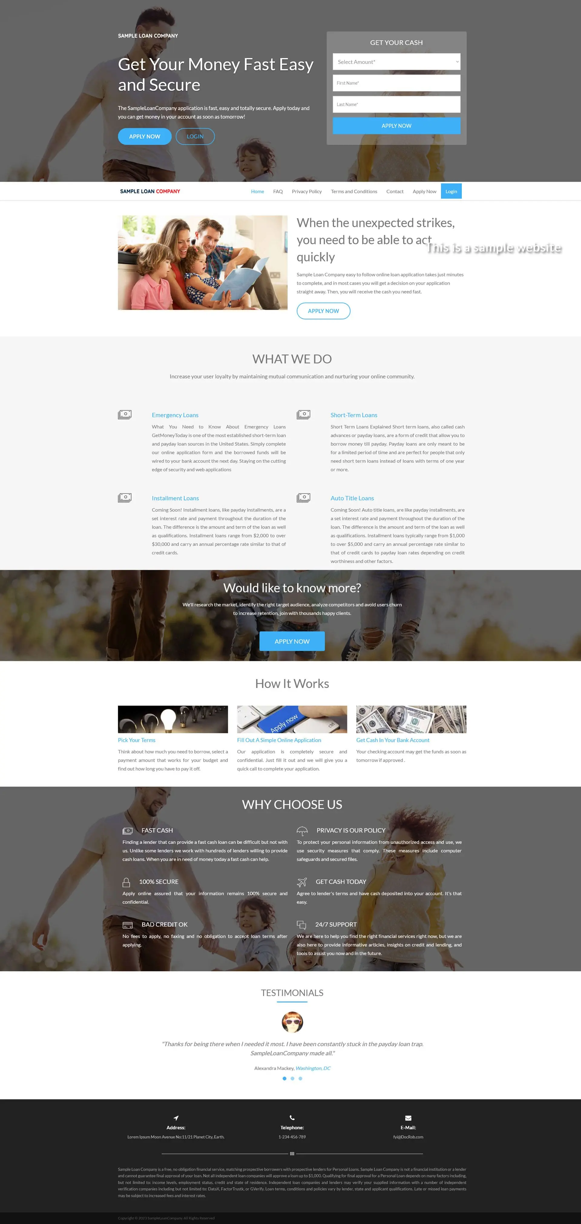 Responsive SparLMS template