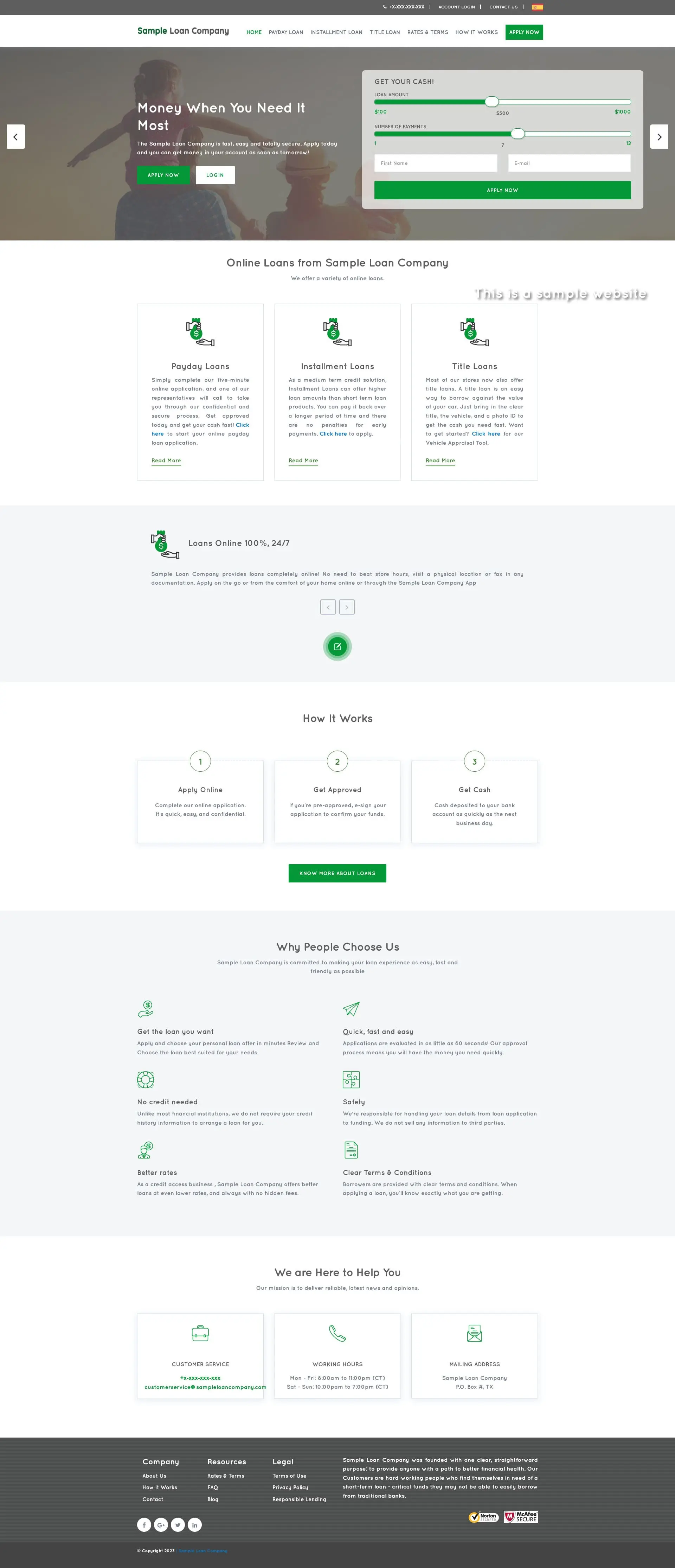 Responsive SparLMS template