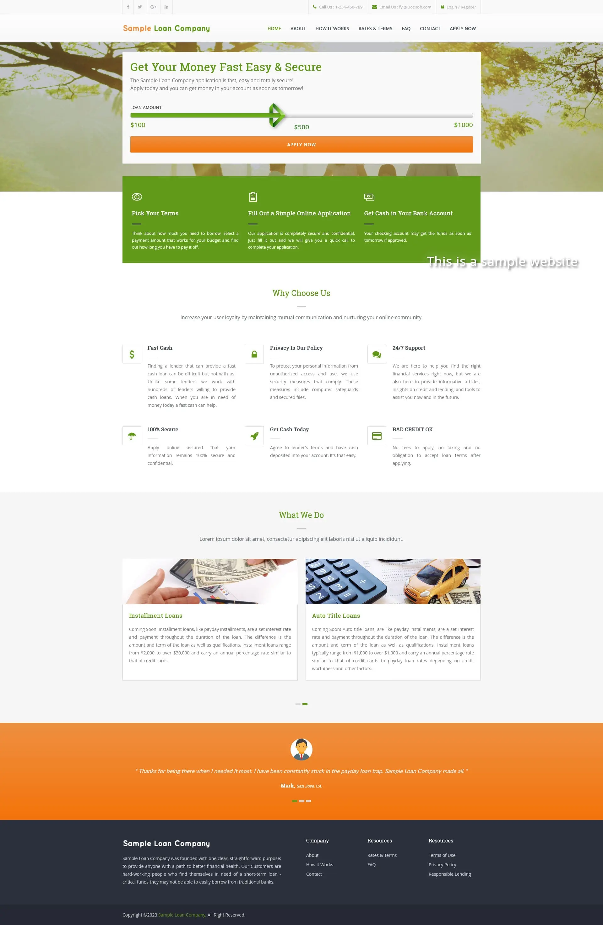 Responsive SparLMS template