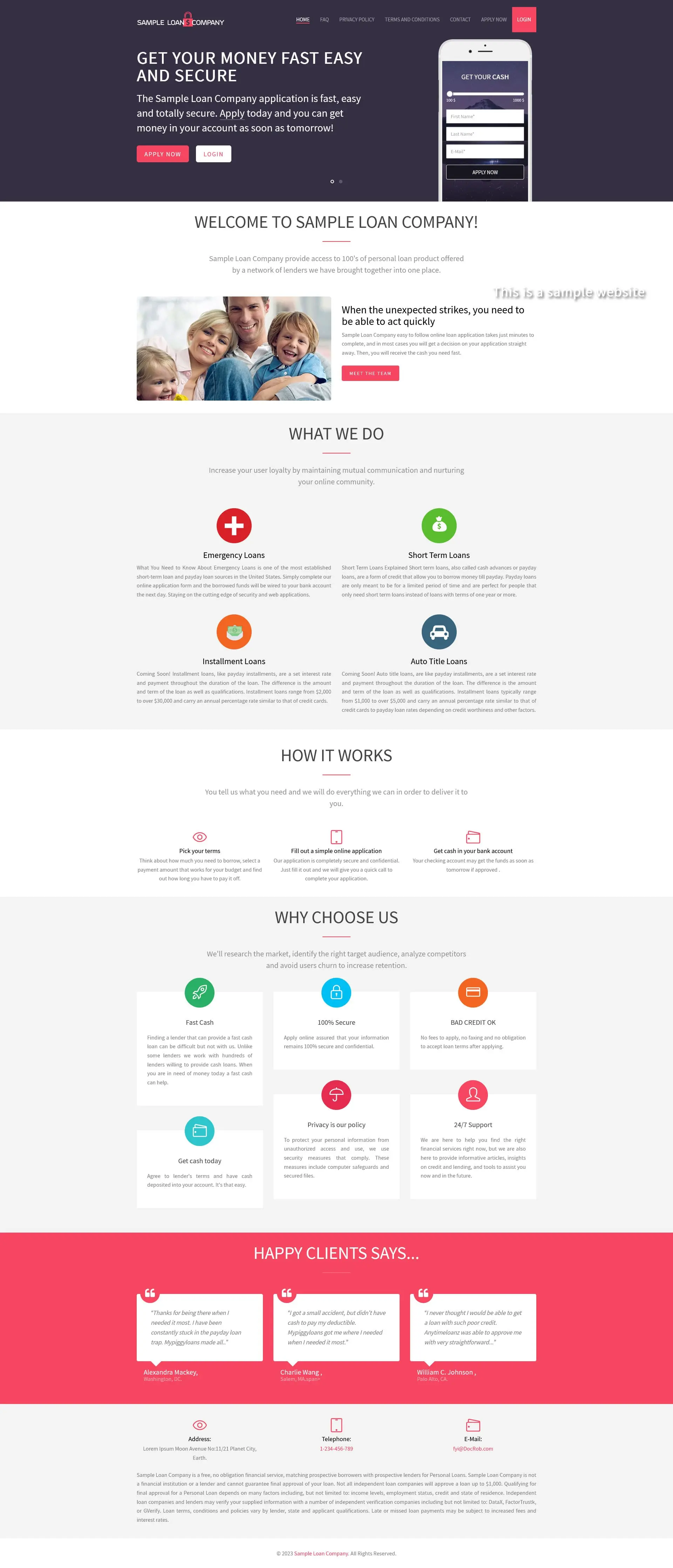 Responsive SparLMS template