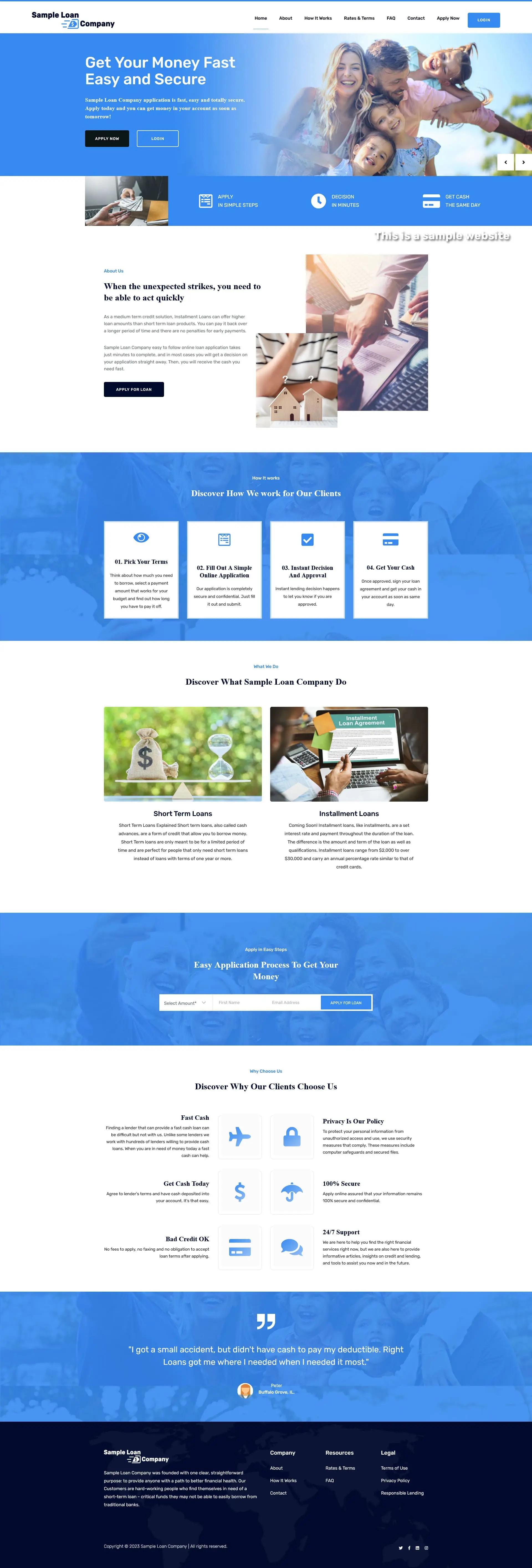 Responsive SparLMS template
