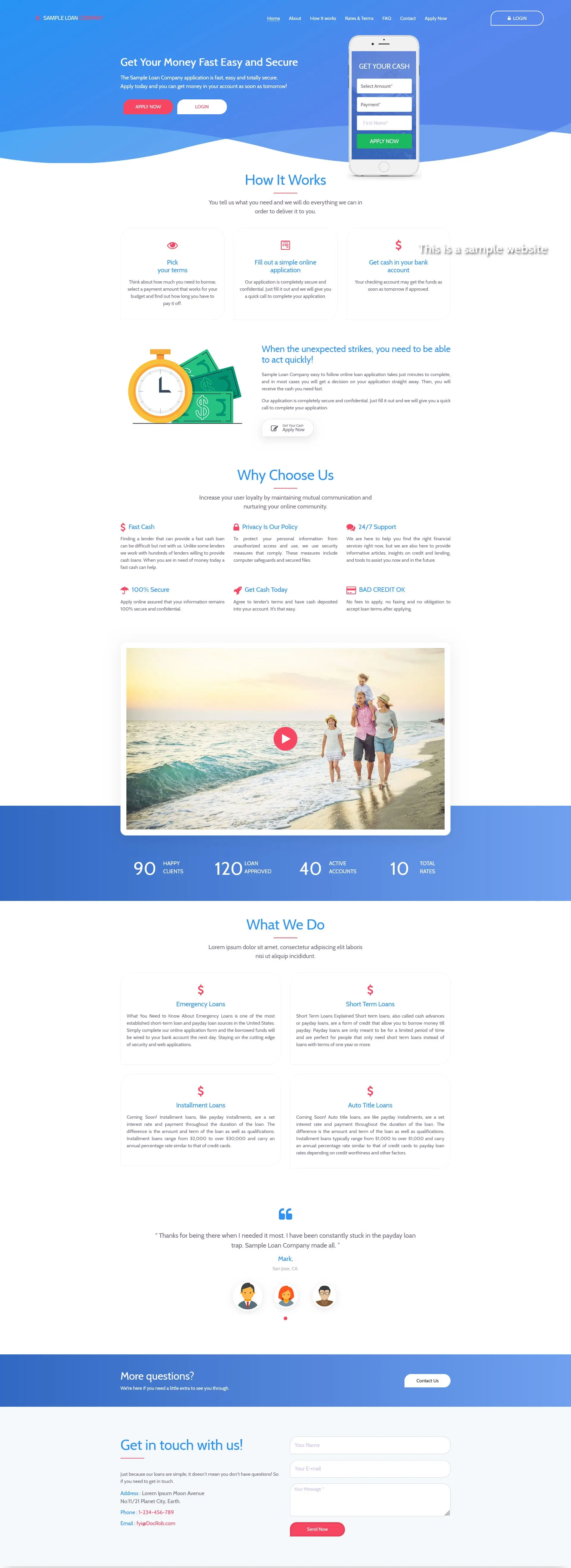 Responsive SparLMS template
