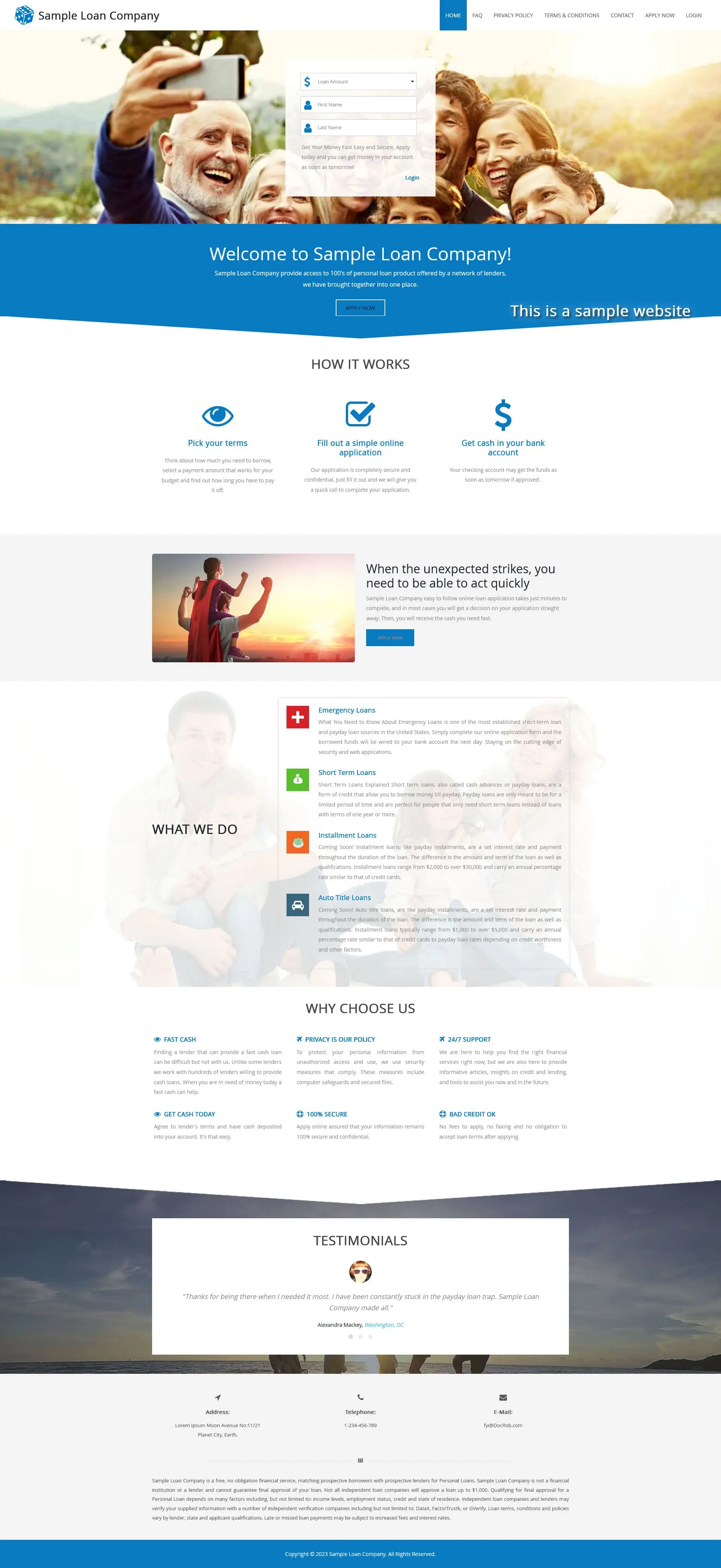 Responsive SparLMS template