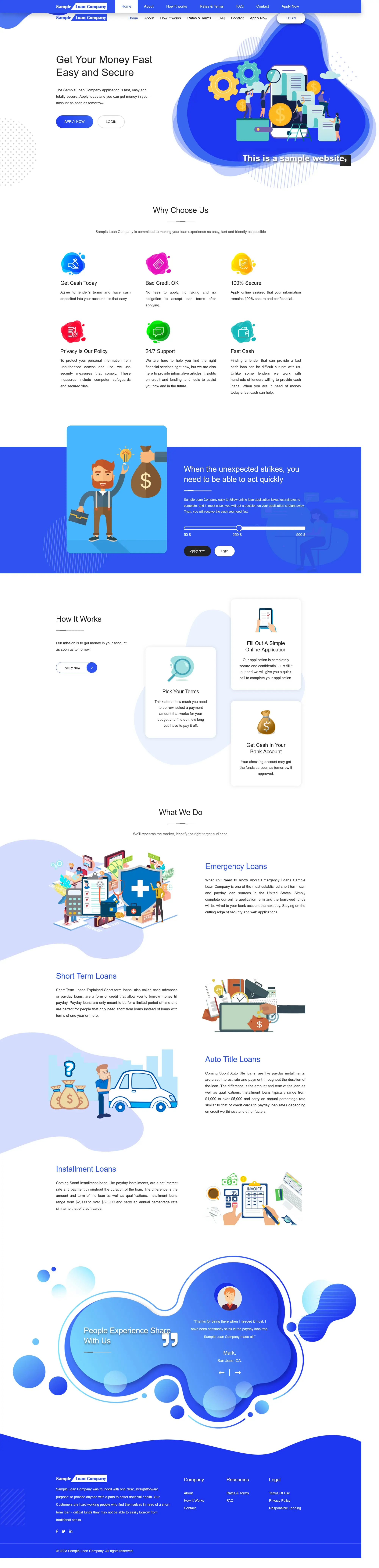 Responsive SparLMS template
