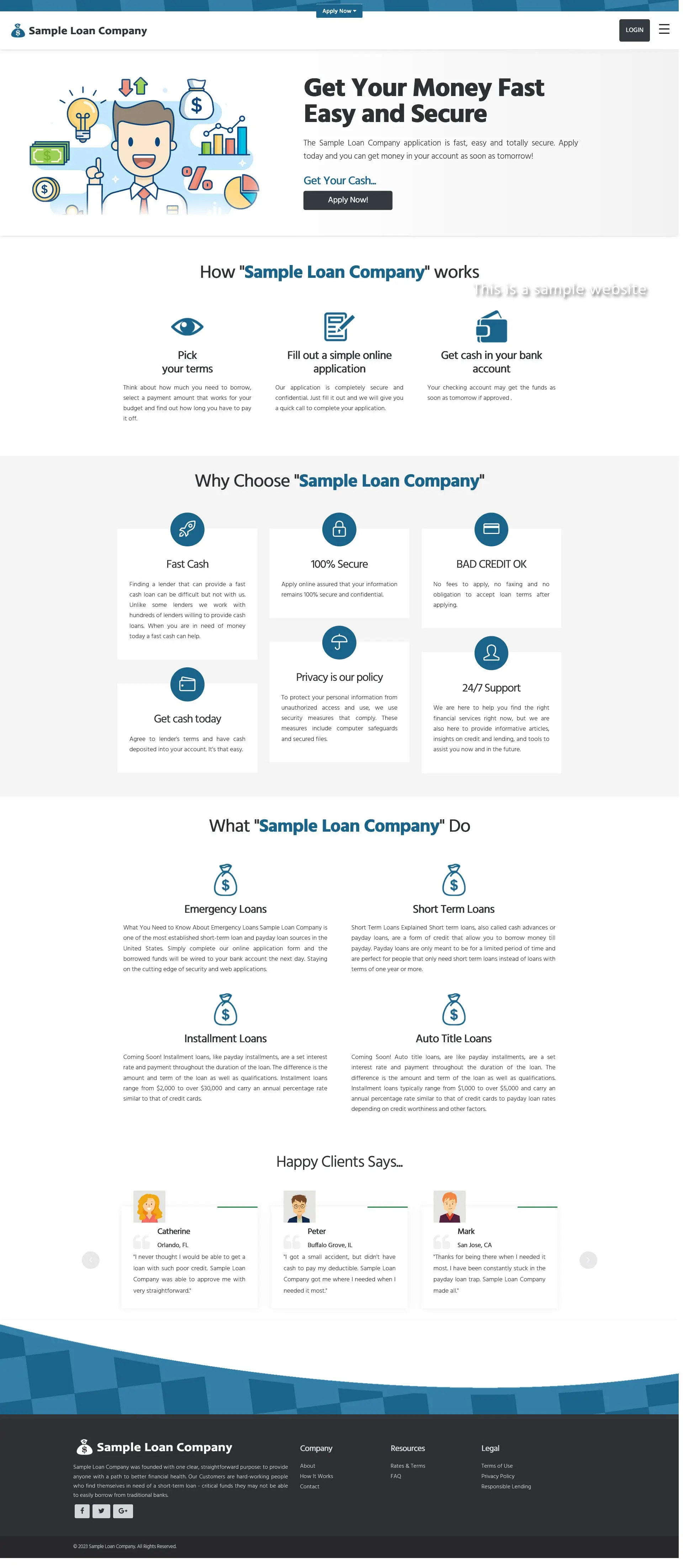 Responsive SparLMS template
