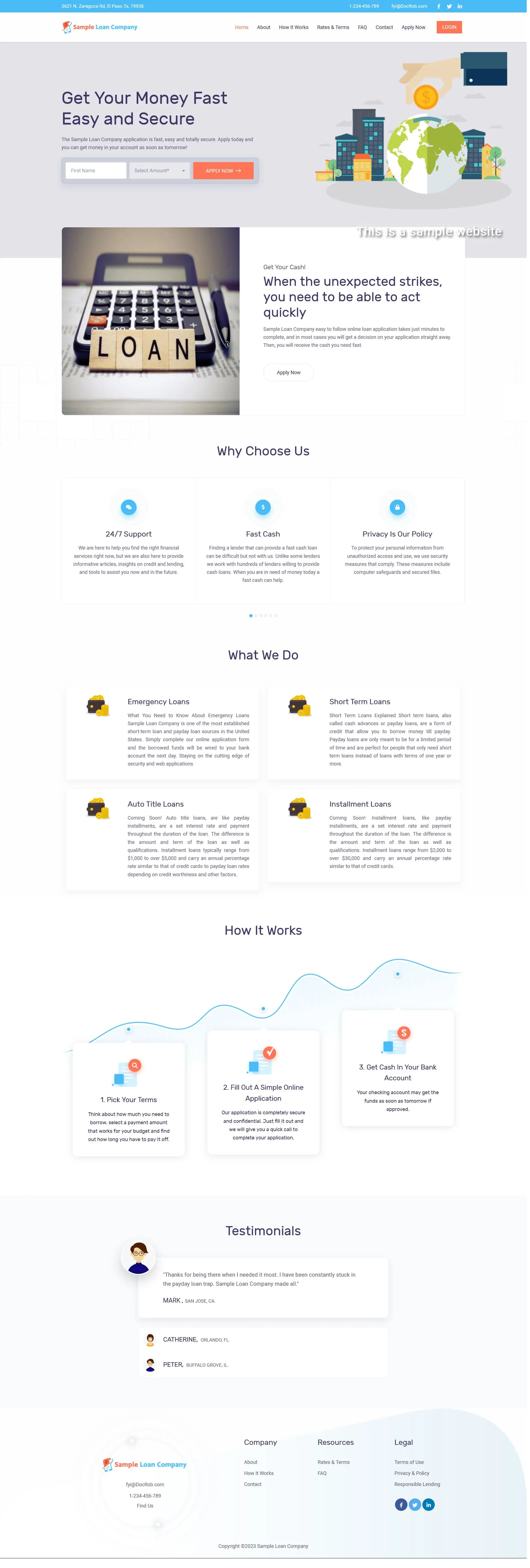 Responsive SparLMS template