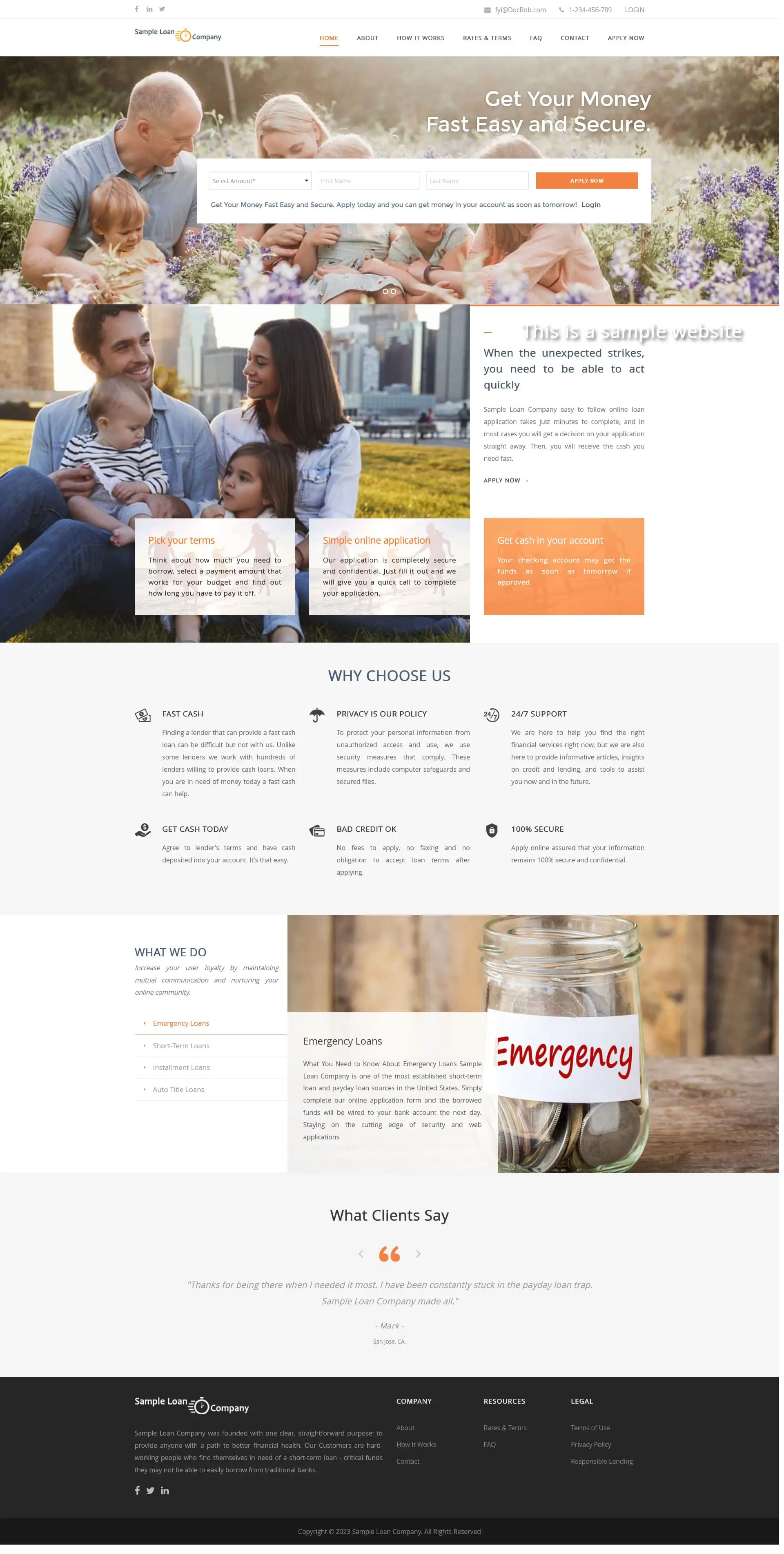 Responsive SparLMS template