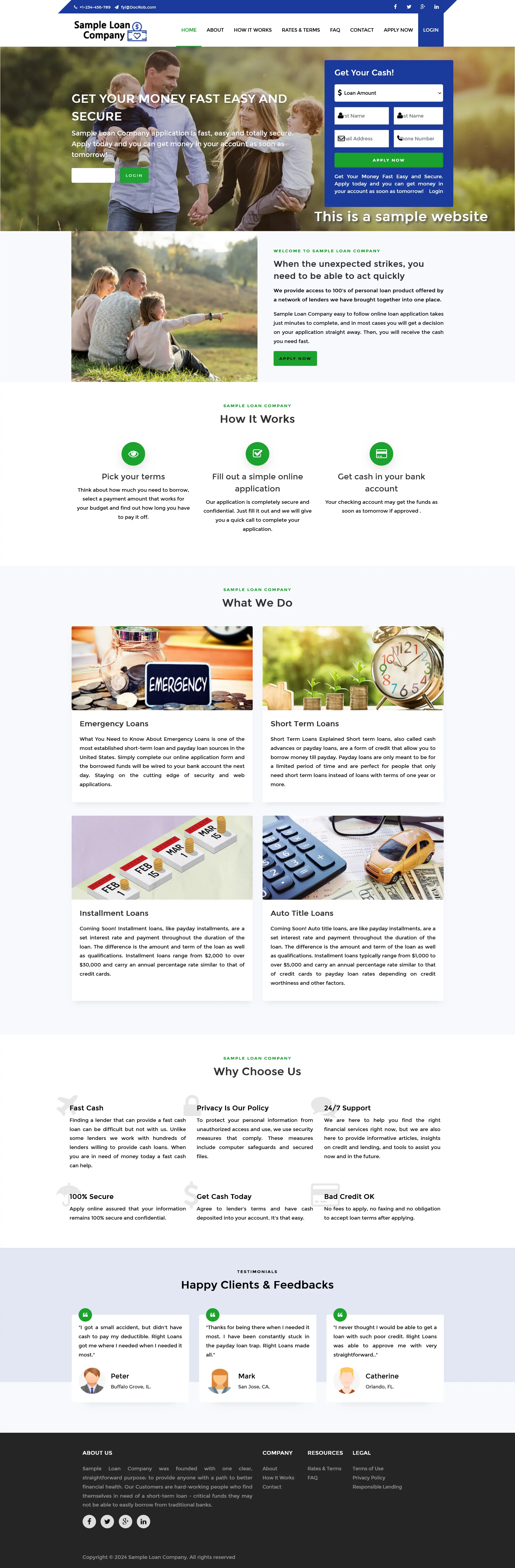 Responsive SparLMS template