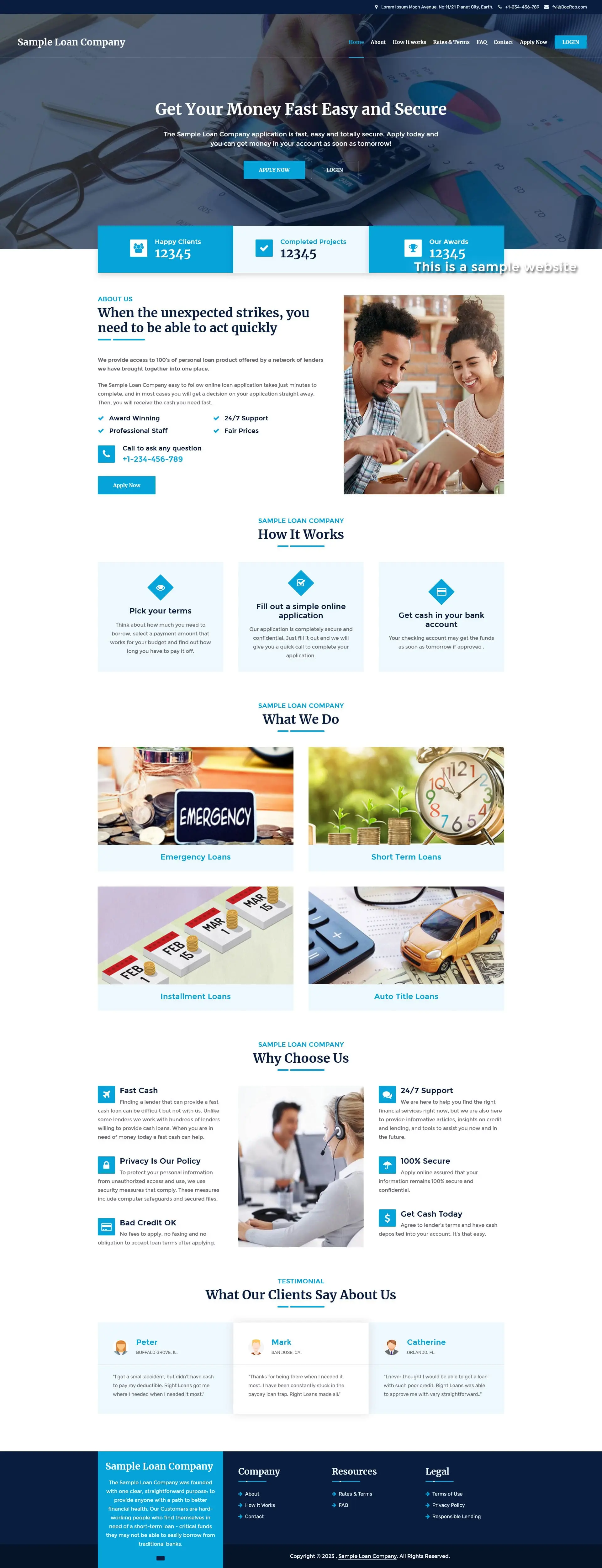 Responsive SparLMS template